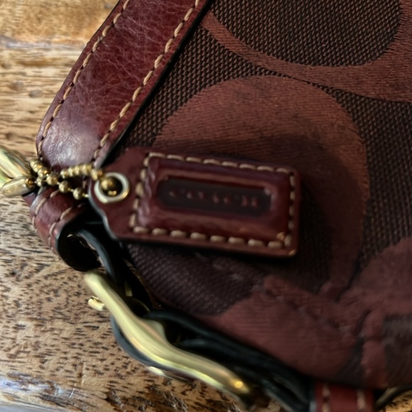Burgundy Mini Coach bag - Picture 4 of 5